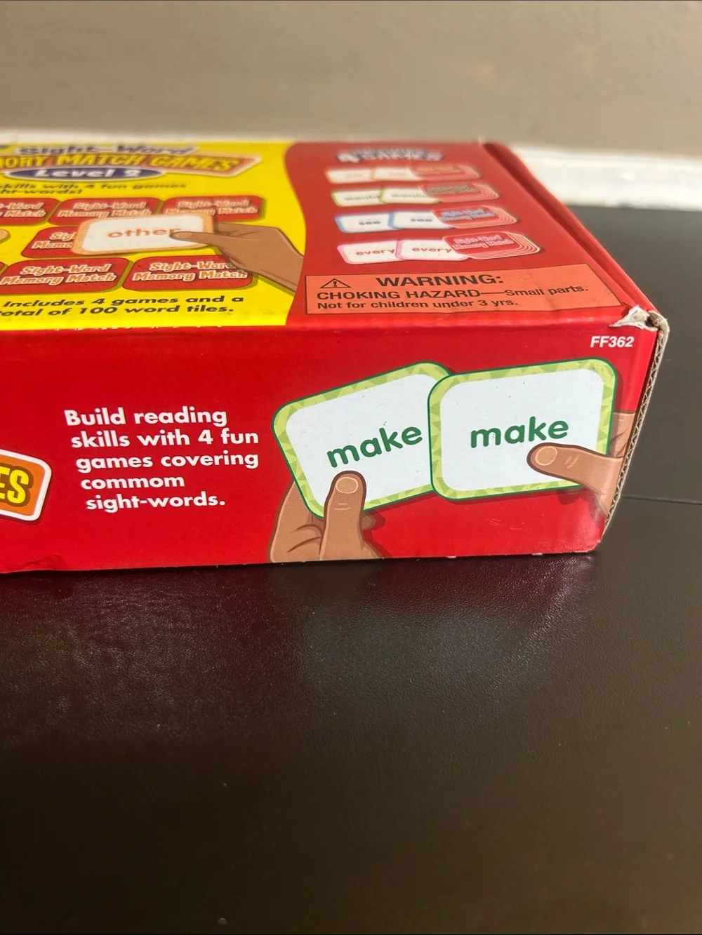 Sight-Word Memory Match Game (Level 2).